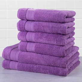 Zestaw ręczników frotte i ręczników kąpielowych MEXICO fioletowy 6 szt. 1