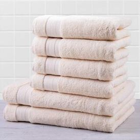 Zestaw ręczników frotte i ręczników kąpielowych MEXICO kremowy 6 szt. 1