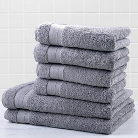 Zestaw ręczników frotte i ręczników kąpielowych MEXICO szary 6 szt. 1