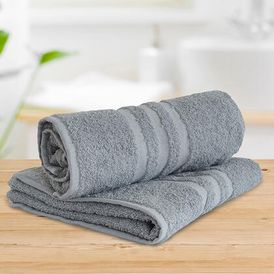 Komplet ręczników frotte STANDARD 2 sztuki szary, 30 x 50 cm 1