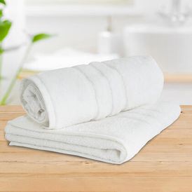 Komplet ręczników frotte STANDARD 2 sztuki biały, 50 x 100 cm 1