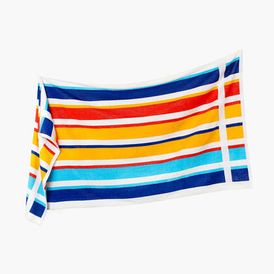 Bawełniany ręcznik plażowy KOLOROWE PASKI 90 x 180 cm 1