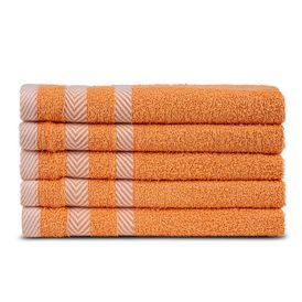 Zestaw ręczników frotte morelowy 30 x 50 cm 5 szt 1