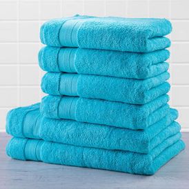 Zestaw ręczników frotte i ręczników kąpielowych MEXICO jasnoniebieski 6 szt. 1