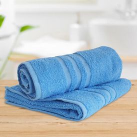 Komplet ręczników frotte STANDARD 2 sztuki niebieski, 50 x 100 cm 1