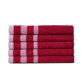 Zestaw ręczników frotte bordowy 30 x 50 cm 5 szt 1