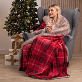 Dwustronny barankowy koc