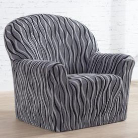 Mono-elastyczne pokrowce CASIOPEA szare, fotel (sz. 70 - 110 cm) 1