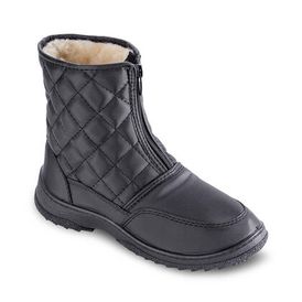 Czarne pikowane buty zimowe damskie, rozmiar 40 1