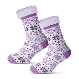 Skarpetki do spania GWIAZDKI fioletowe 1