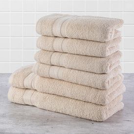 Zestaw ręczników frotte i ręczników kąpielowych MEXICO beżowy 6 szt. 1