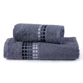 Komplet ręczników frotte i ręczników kąpielowych DARWIN ciemnoszary 1