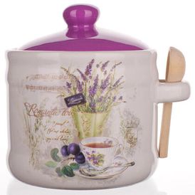 Pojemnik ceramiczny z łyżką Lavender, BANQUET 1